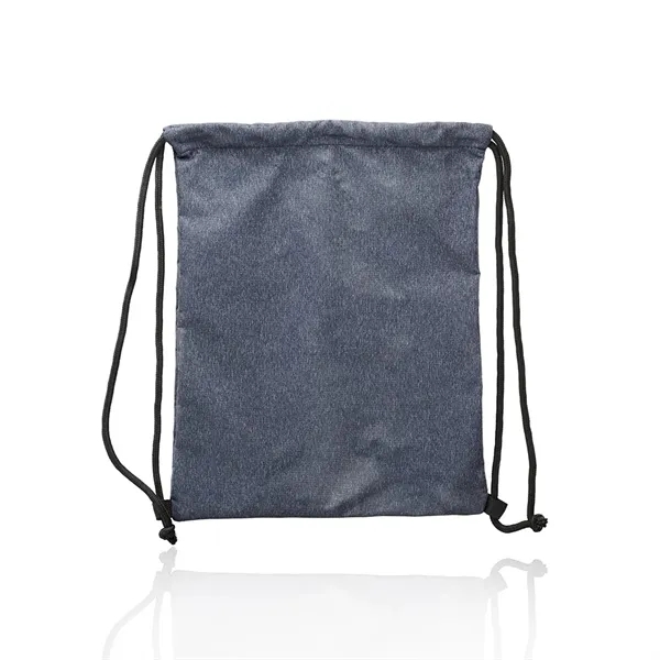 Heathered Drawstring Backpack with Pocket - Image 8