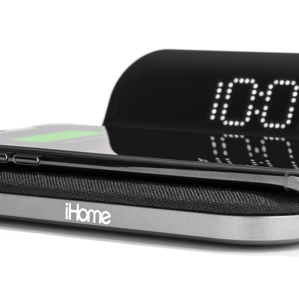 iHome iW18 Alarm Clock with Qi Wireless and USB Charging - Image 5