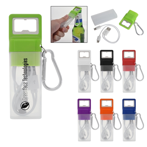 3-In-1 Ensemble Charging Cable Set With Bottle Opener - Image 1