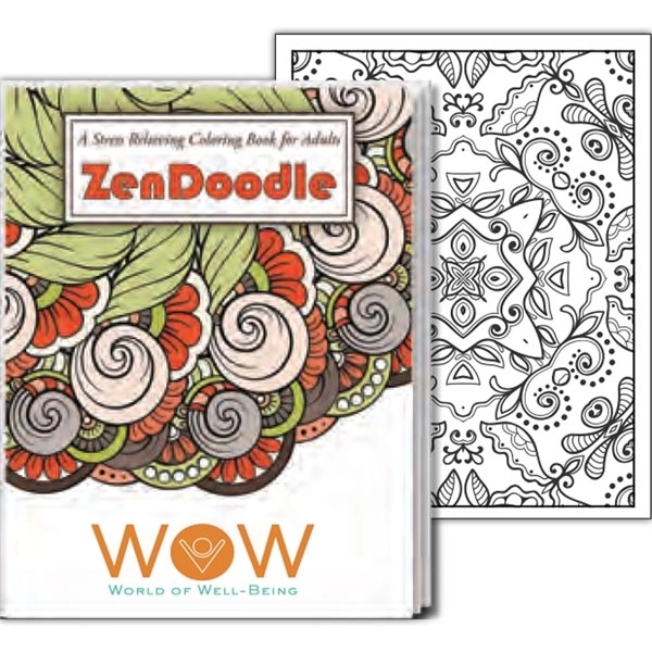 ZenDoodle Stress Relieving Coloring Book for Adults