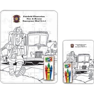 Coloring Puzzle Set - Fire Safety (9 Pieces)
