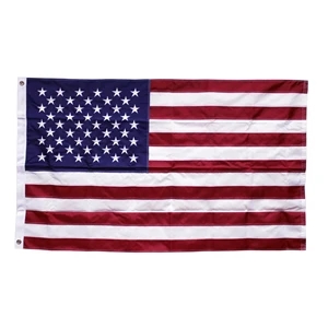 USA Flag Embroidered 12" x 18" - 2.5' x 4'