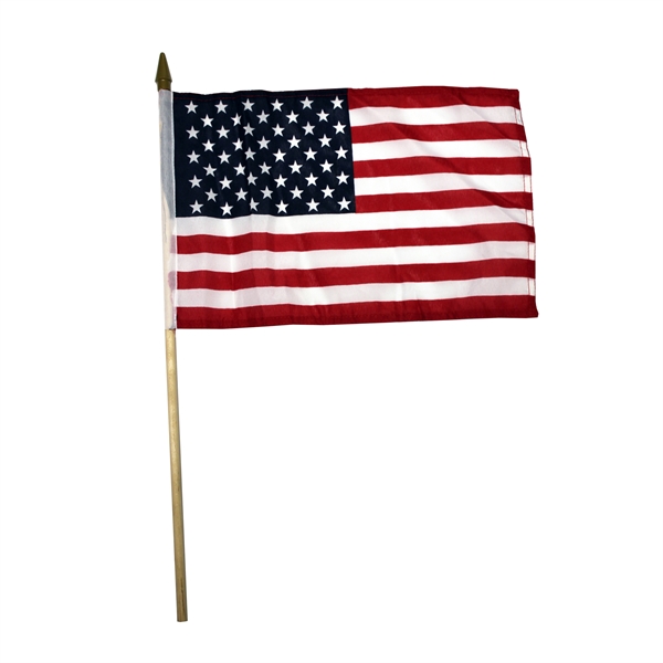 USA Printed Stick Flags - 8" x 12"
