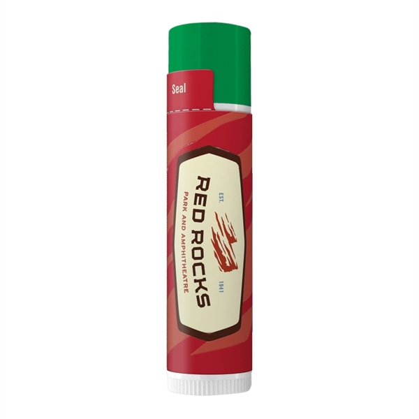 SPF 15 Lip Balm In White Tube With Colored Cap - Image 2