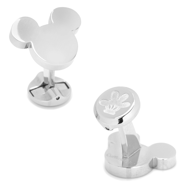 Mickey Mouse Silhouette Engravable Cufflinks - Image 1