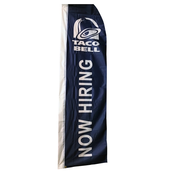 Custom Screen Sublimation Feather Flags - 10' x 2' - Image 1