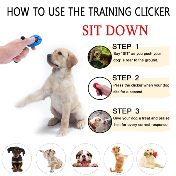 Pet Dog Training Clicker with Wrist Bands Strap - Image 5