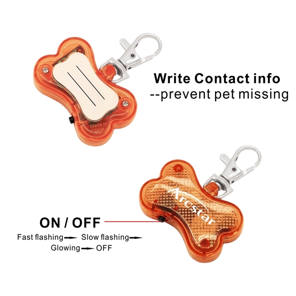 Bone Shape Pet ID Tag Safety Collar Pendant - Image 3