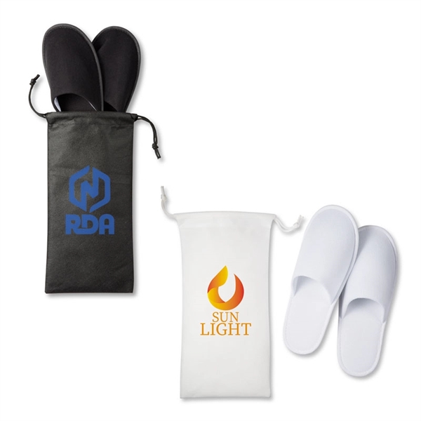 Travel Slippers in Pouch - Image 1