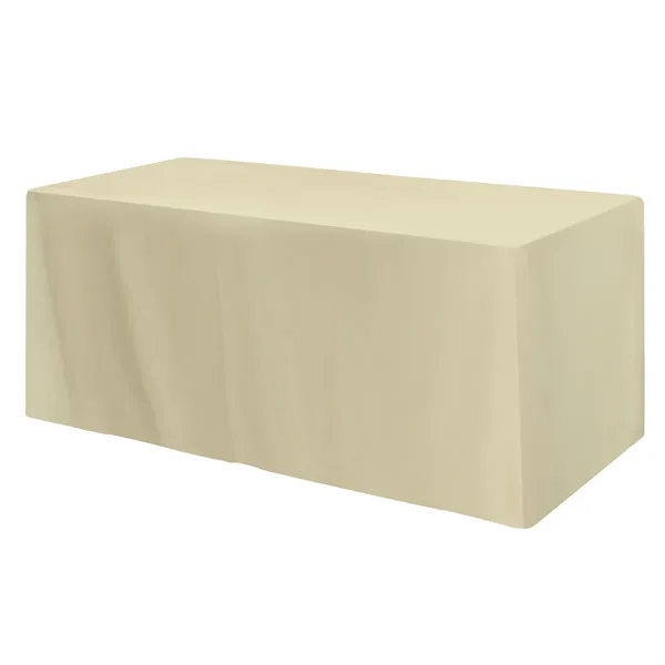 Fitted Poly/Cotton 4-sided Table Cover - fits 6' table - Image 4