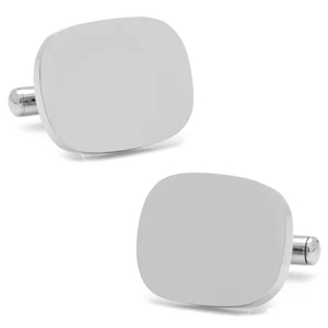 Stainless Steel Soft Rectangle Engravable Cufflinks