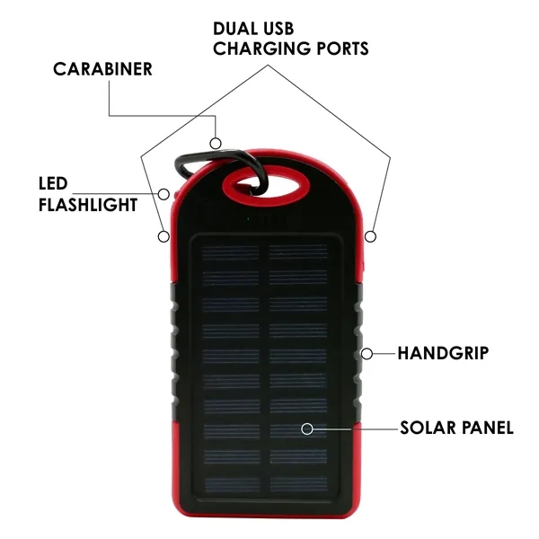 ApolloPower Rechargeable Water -Resistant Solar Power Bank - Image 12