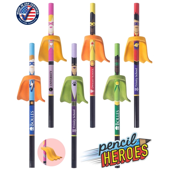 Pencil Heroes - Superhero Pencils with Eraser Capes - Image 1