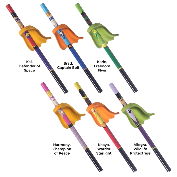 Pencil Heroes - Superhero Pencils with Eraser Capes - Image 3