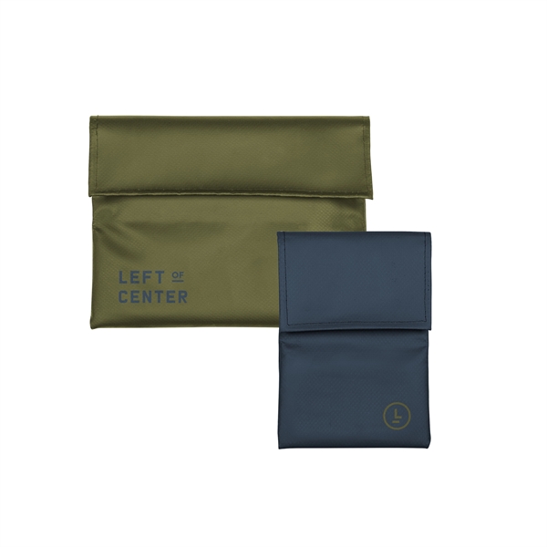 Foldover Pouch- Left Of Center - Small  4" W x 8.625" H - Image 1
