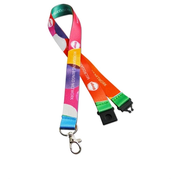 Dye-Sublimation Lanyard w/ Safety Breakaway ID Badge Holder - Image 3