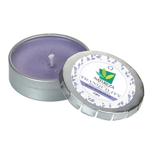 Aromatherapy Candle in Small Silver Push Tin