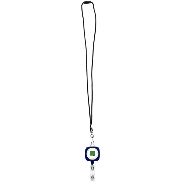 Jumbo Sqround Badge Reel w/ Lanyard Attachment - Image 5