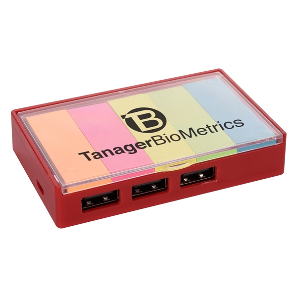 3-Port USB Hub With Sticky Flags - Image 4