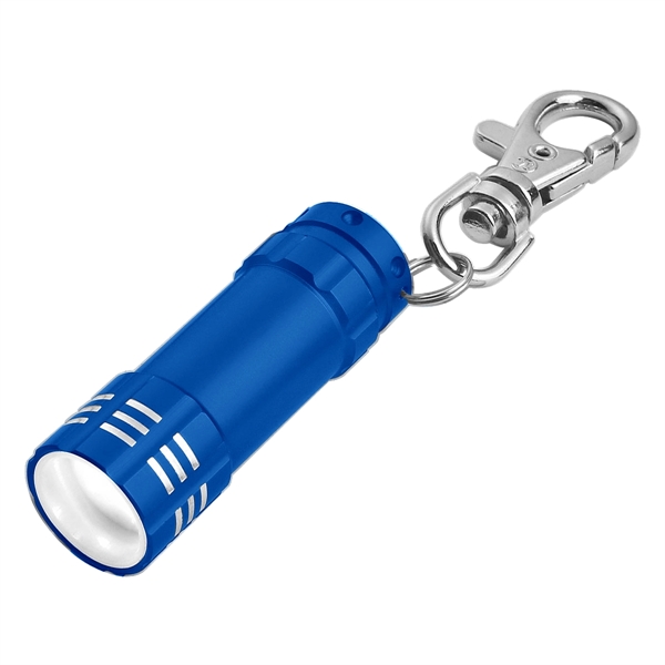 Mini Aluminum LED Flashlight With Key Clip - Image 4