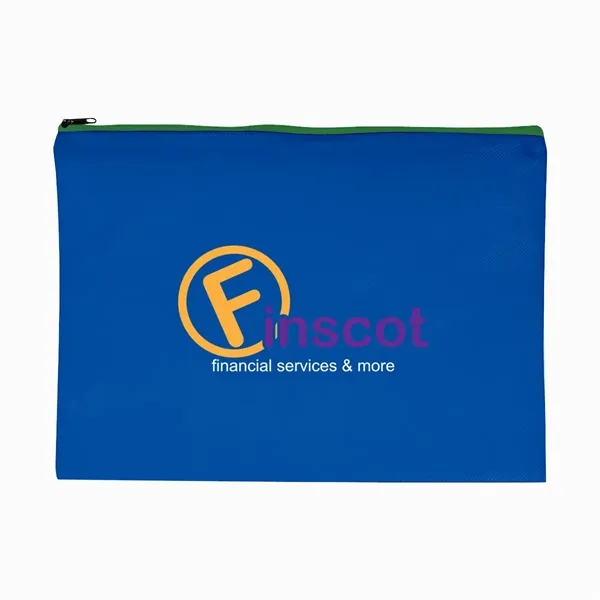 Non-Woven Document Sleeve with Zipper - Image 2