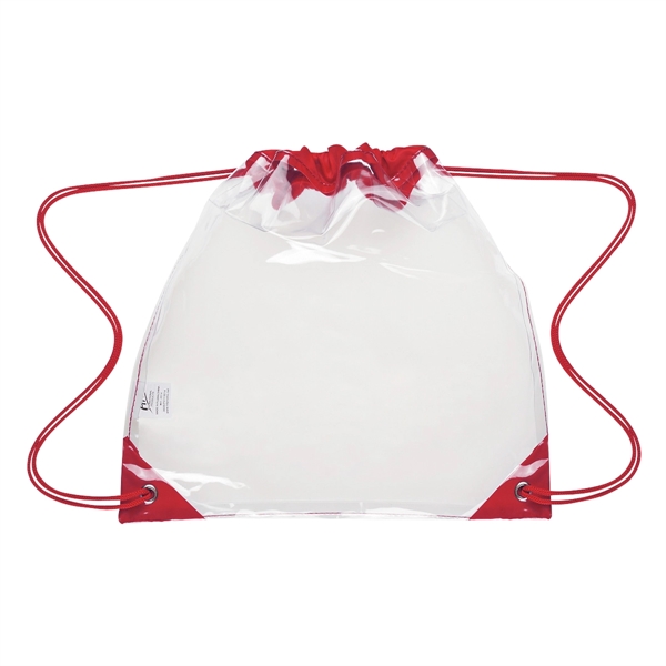 Touchdown Clear Drawstring Backpack - Image 11