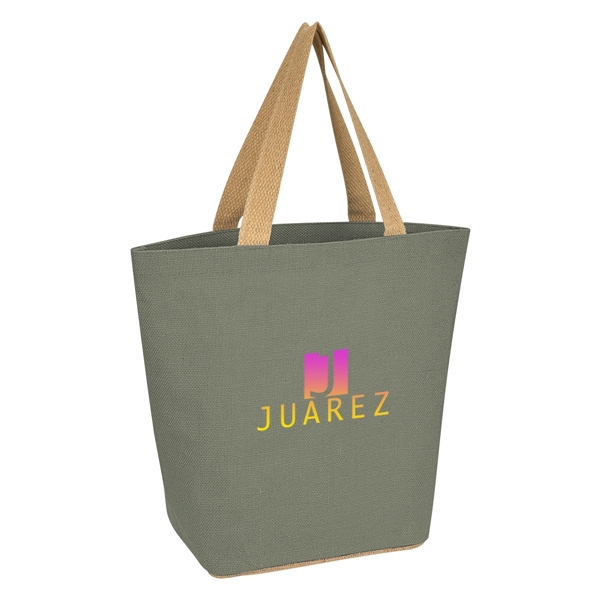Marketplace Jute Tote Bag - Image 4