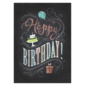 Birthday Chalk Greeting Card