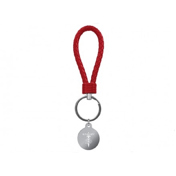 Color Leather Loop Key Chain
