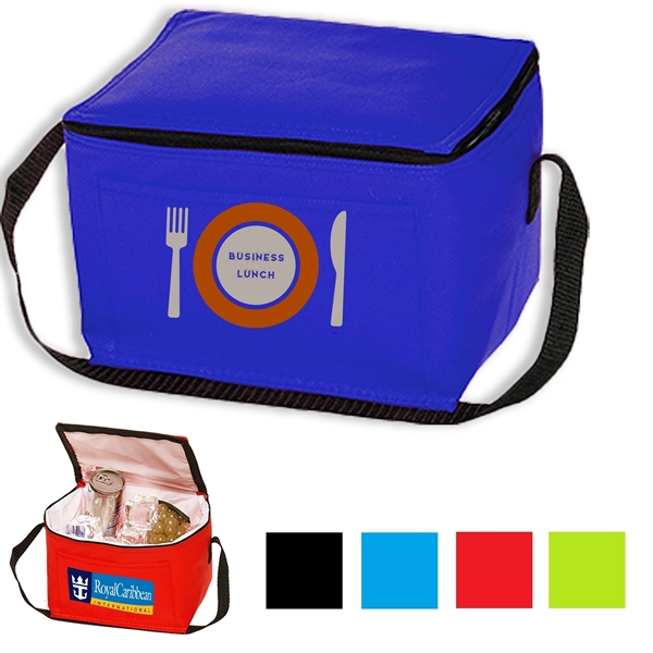 Insulated Zipper Lunch Bag w/ Reinforced Strap Cooler