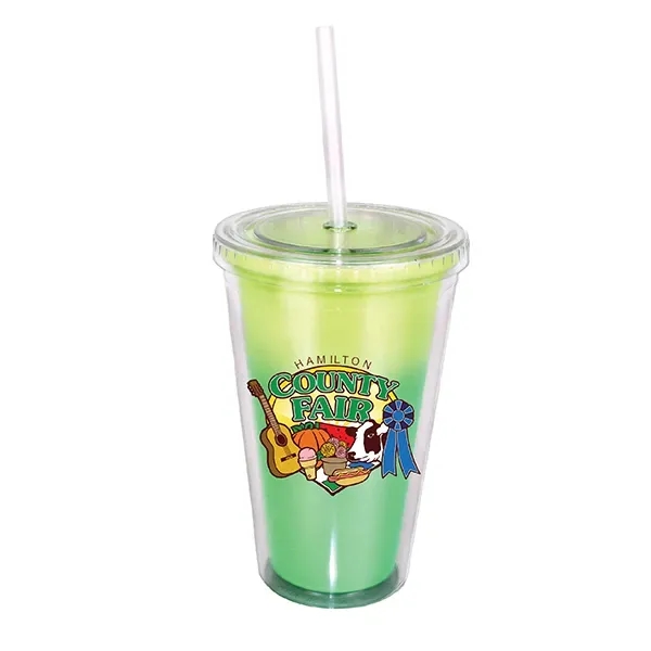 16 oz. Mood Victory Acrylic Tumbler with Straw Lid, Full Col - Image 4