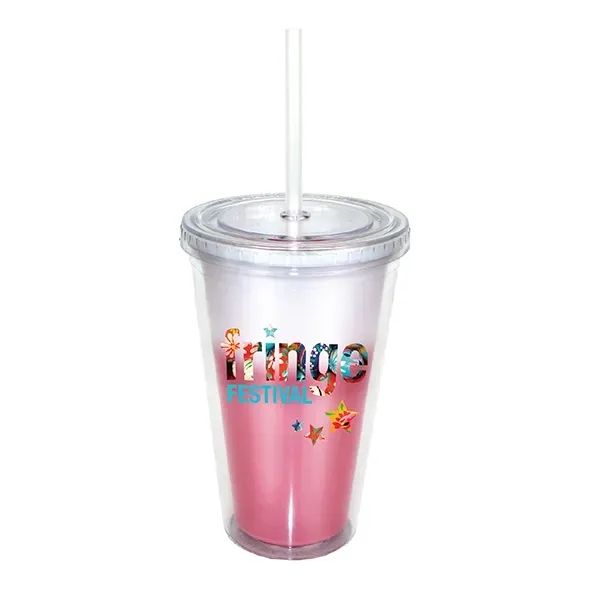 16 oz. Mood Victory Acrylic Tumbler with Straw Lid, Full Col - Image 5