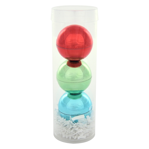 3-Piece Metallic Lip Moisturizer Ball Tube Gift Set - Image 2