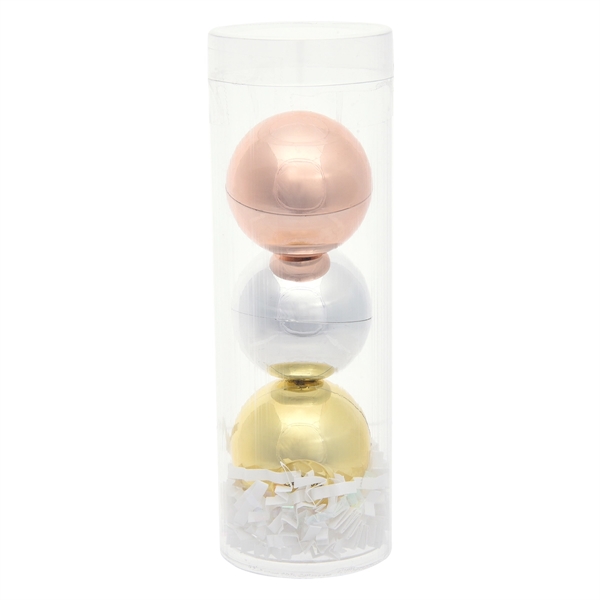 3-Piece Metallic Lip Moisturizer Ball Tube Gift Set - Image 3