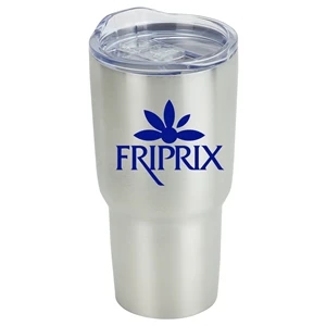 30 Oz Silver Vacuum Insulated Stainless Steel Travel Tumbler
