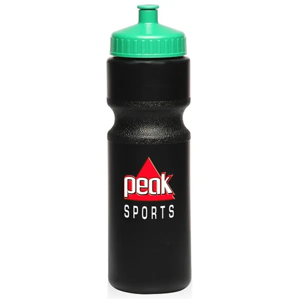 28 oz Push Cap Plastic Water Bottle - Image 1