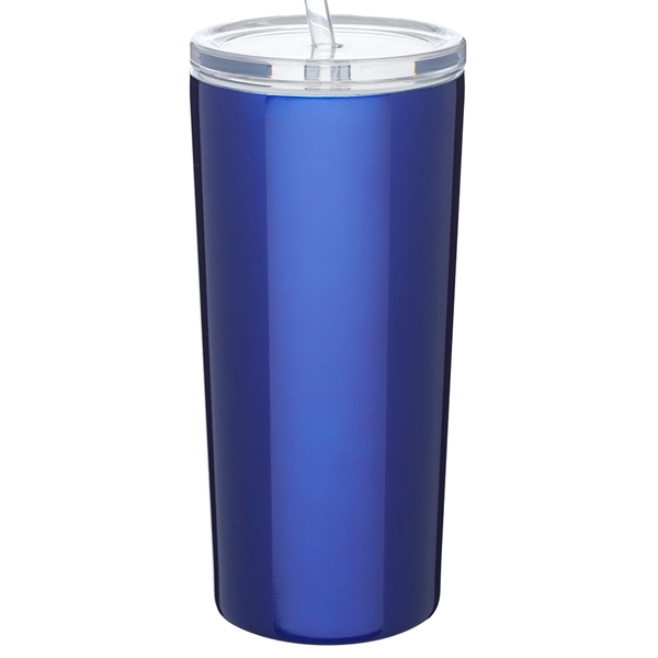 16 oz. Mira Stainless Steel Tumbler with Straw - Image 4