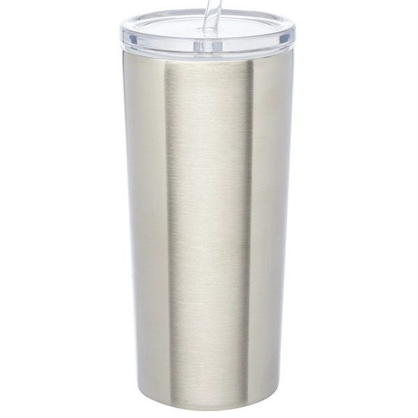 16 oz. Mira Stainless Steel Tumbler with Straw - Image 5