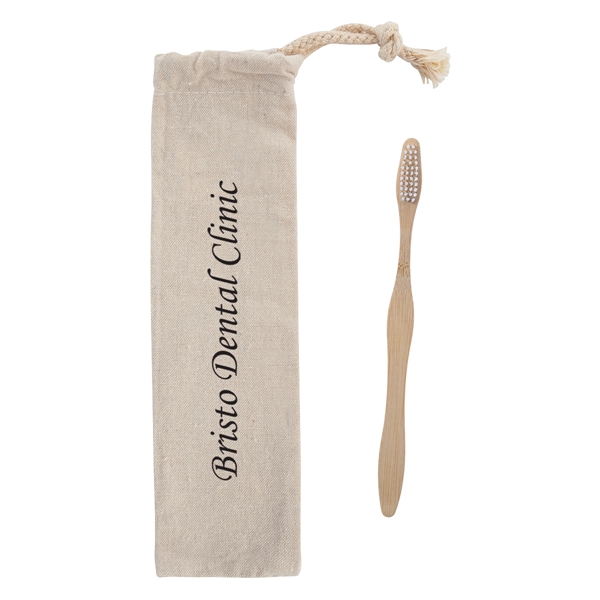 Bamboo Toothbrush In Cotton Pouch - Image 5