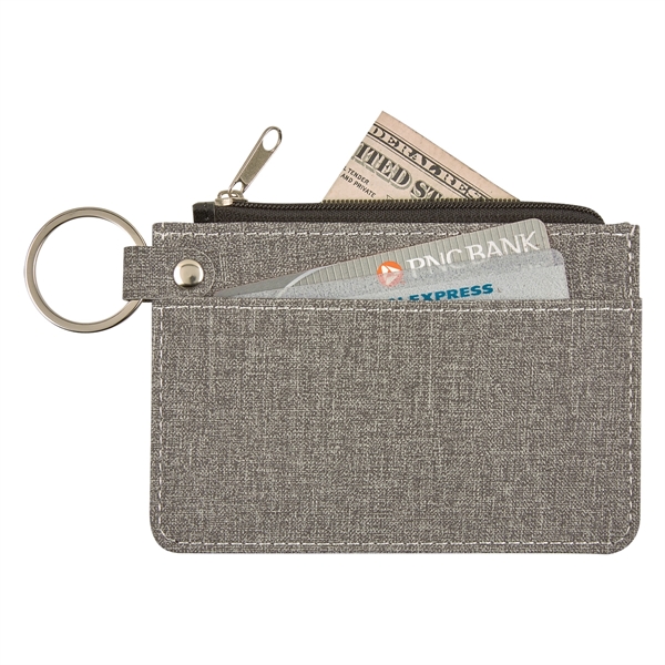 Heathered Card Wallet With Key Ring - Image 5