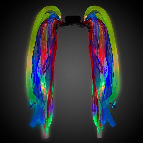 Rainbow LED Light Up Costume Diva Dreads™ - Image 3
