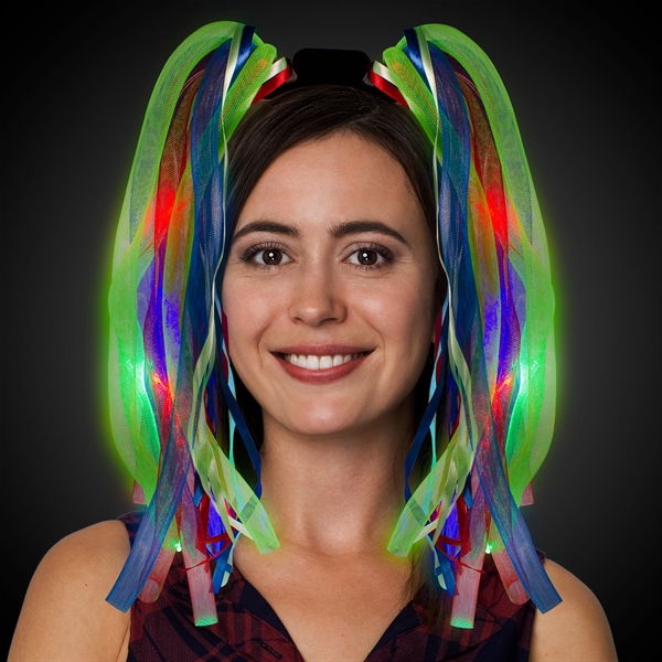 Rainbow LED Light Up Costume Diva Dreads™ - Image 1