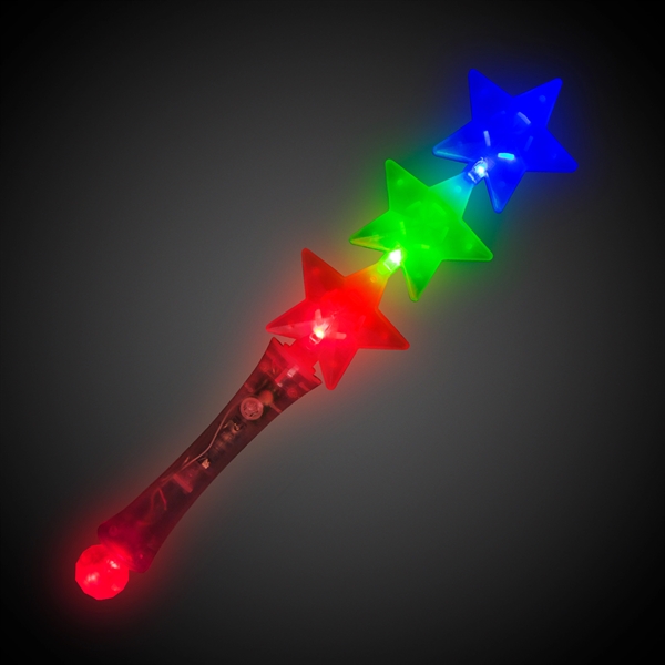 Triple Star LED Glow Light Up Wand - Image 3