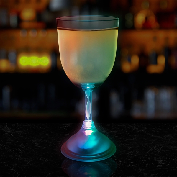 10 oz. Wine Glass with Multi-Color LED Lights - Image 2