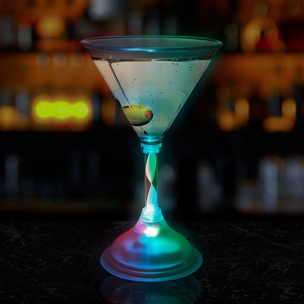 7.5 oz. Martini Glass with Multi-Color LED Lights - Image 2