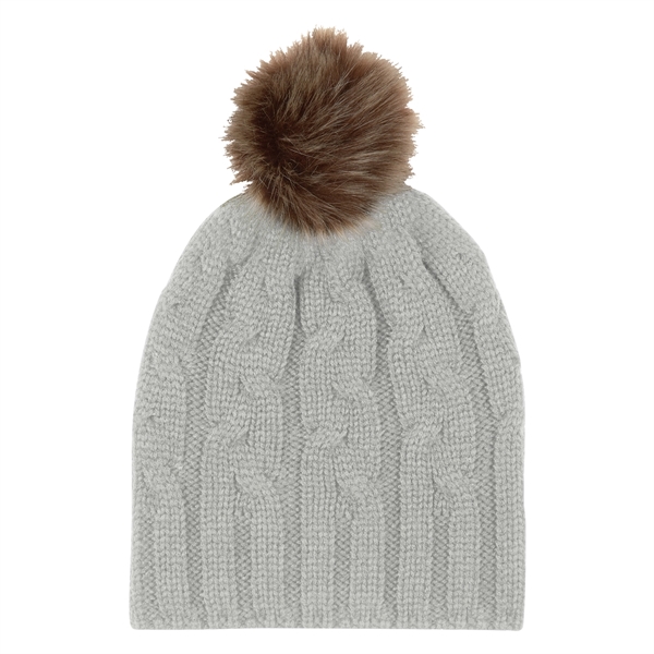 Cameron Cable Knit Pom Beanie - Image 12