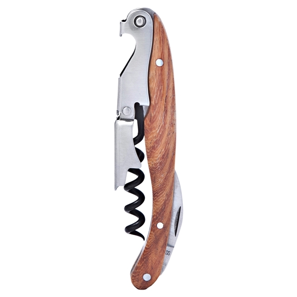 Lisse® Two-Step Waiter's Corkscrew - Wood Handle - Image 1