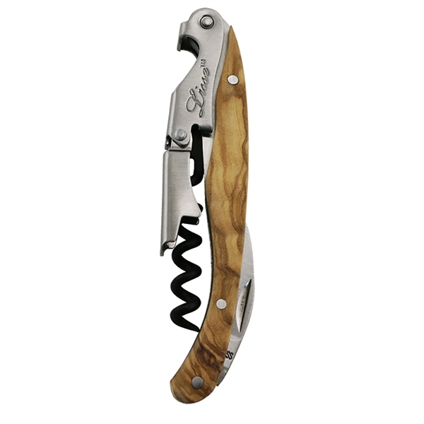 Lisse® Two-Step Waiter's Corkscrew - Wood Handle - Image 2
