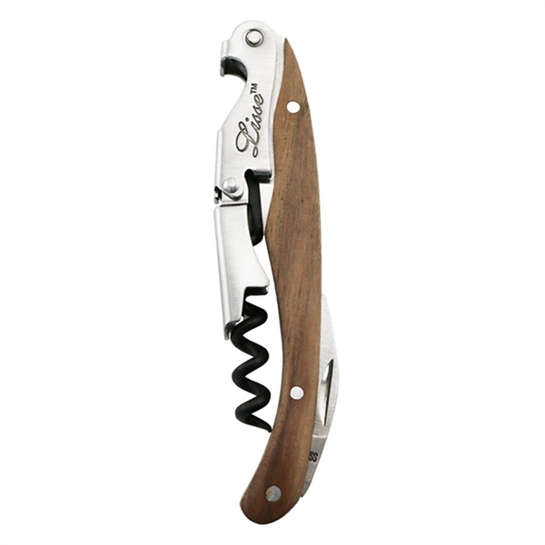 Lisse® Two-Step Waiter's Corkscrew - Wood Handle - Image 3