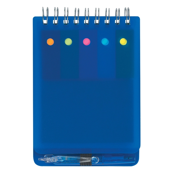 Spiral Jotter with Sticky Notes, Flags & Pen - Image 5